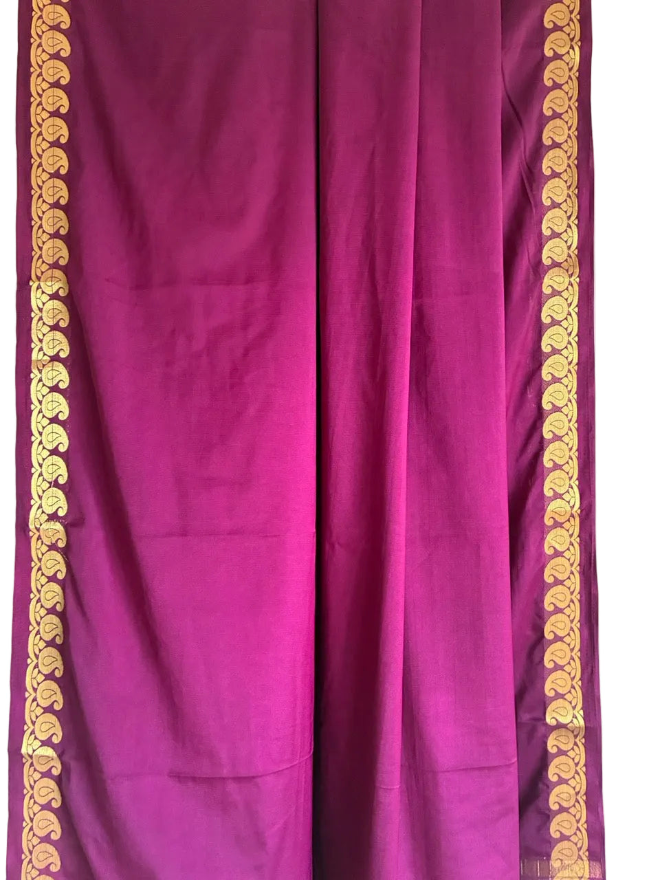 Purple Mango Motif Crepe Aariyaa Saree