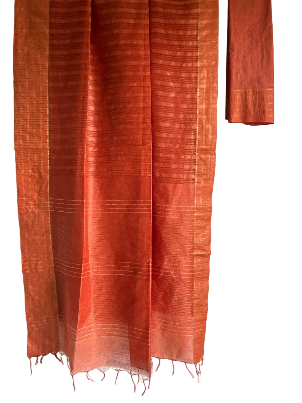 Orange Tussar Aariyaa Saree