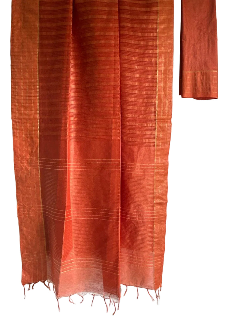 Orange Tussar Aariyaa Saree