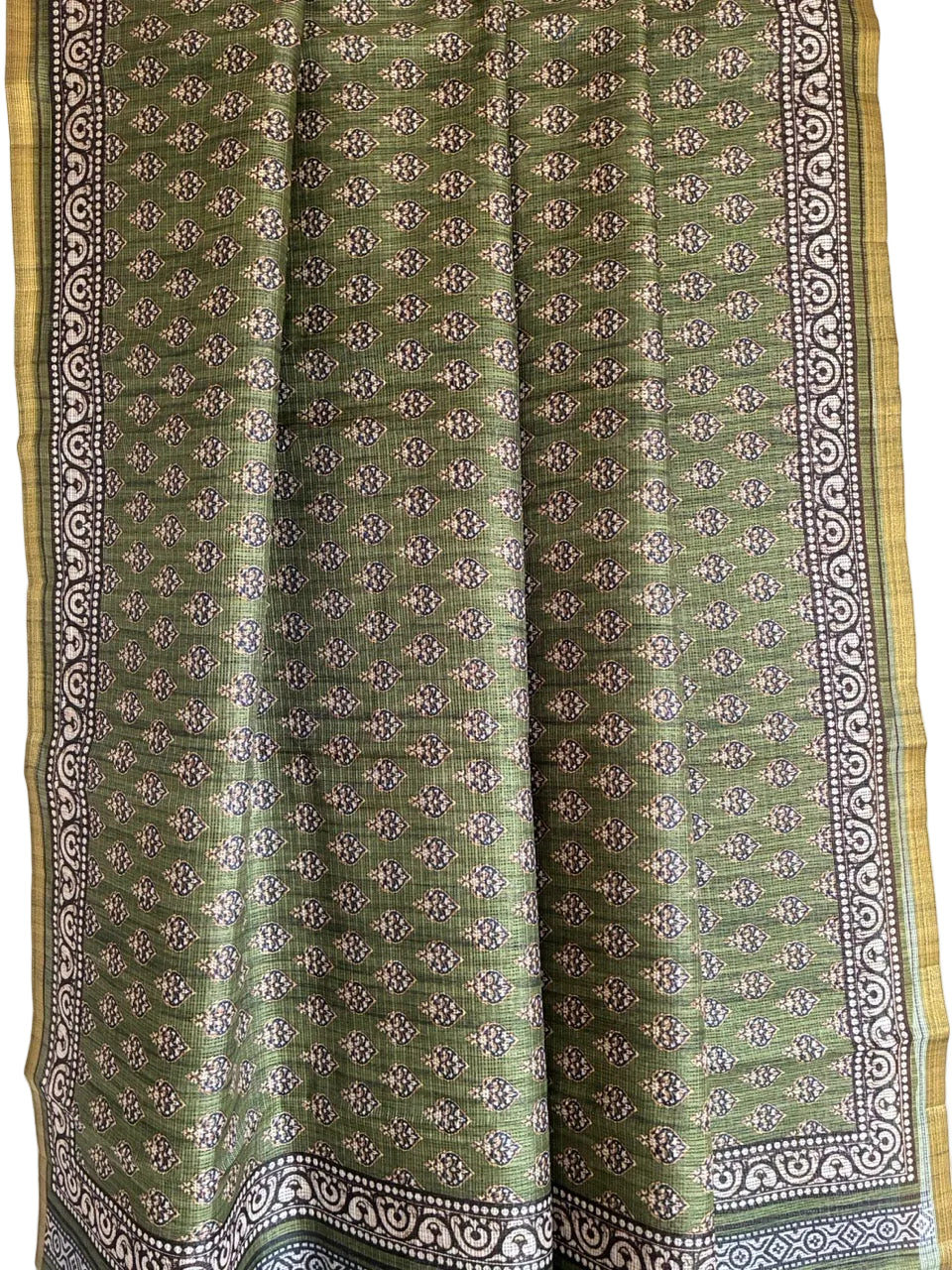 Green Kota Doria Cotton Aariyaa Saree