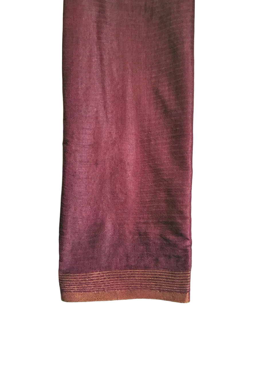 Brown Assam Silk Embroidered aariyaa Saree