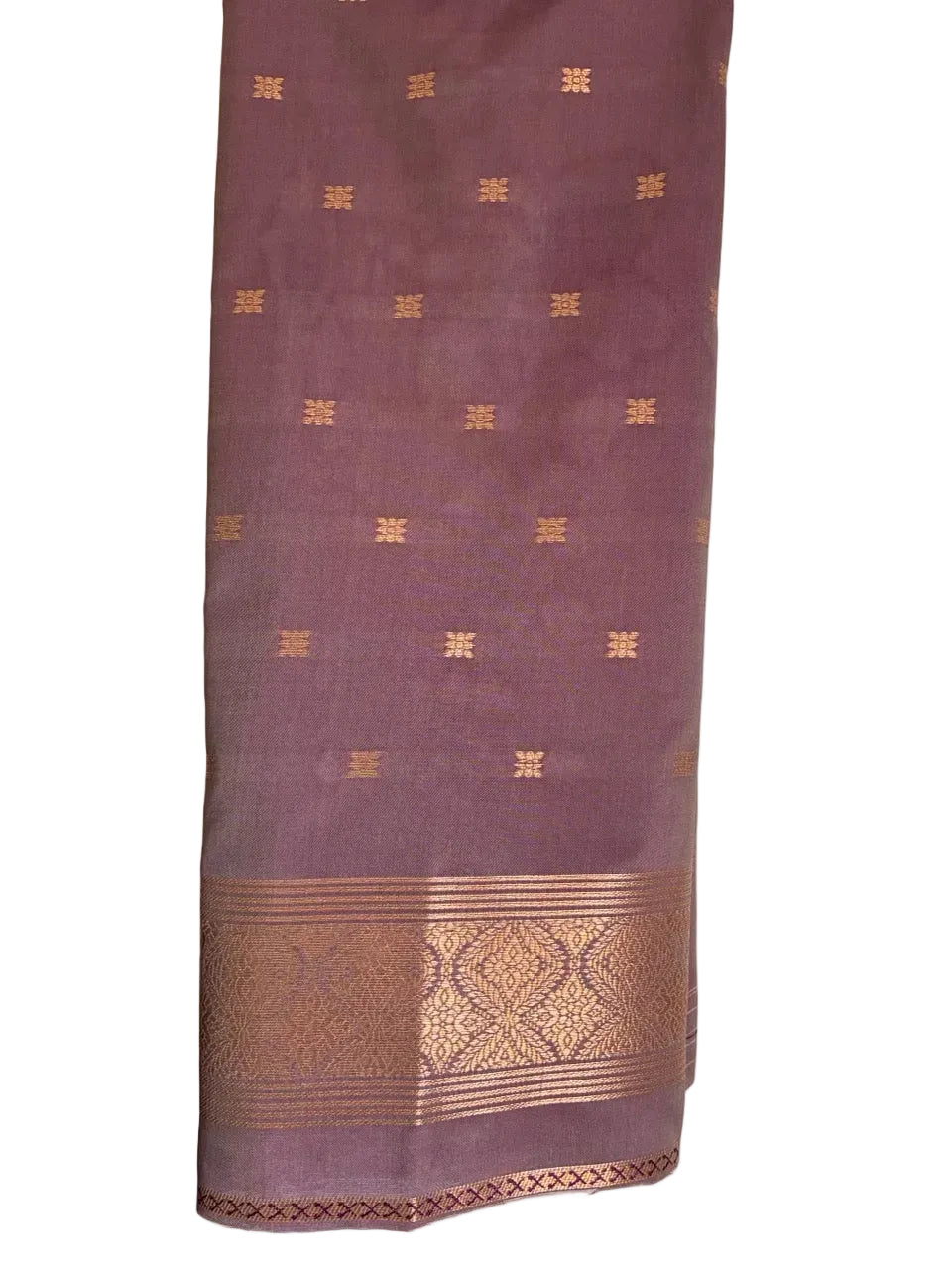 Purple Cow Motif Soft Silk aariyaa Saree