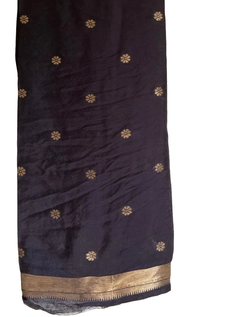 Blue Viscose Cotton Saree