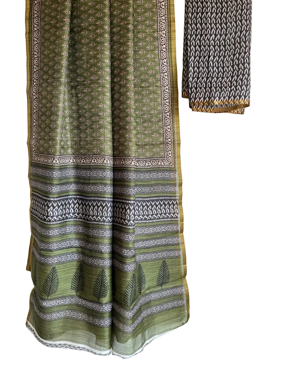 Green Kota Doria Cotton Aariyaa Saree