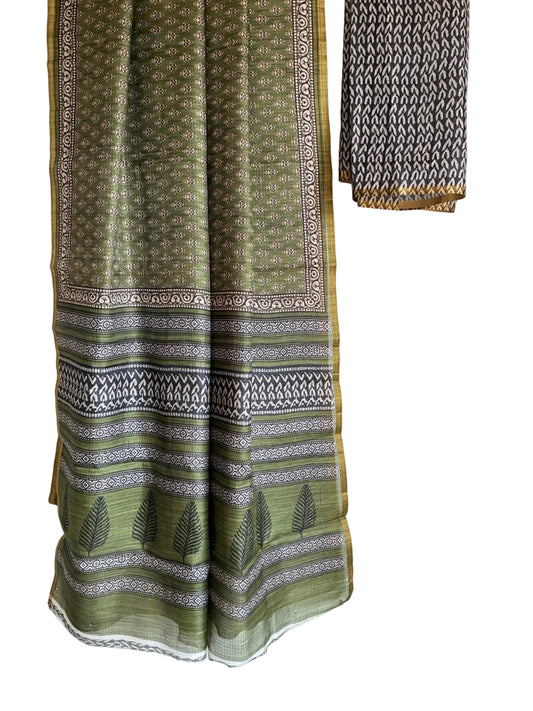 Green Kota Doria Cotton Aariyaa Saree