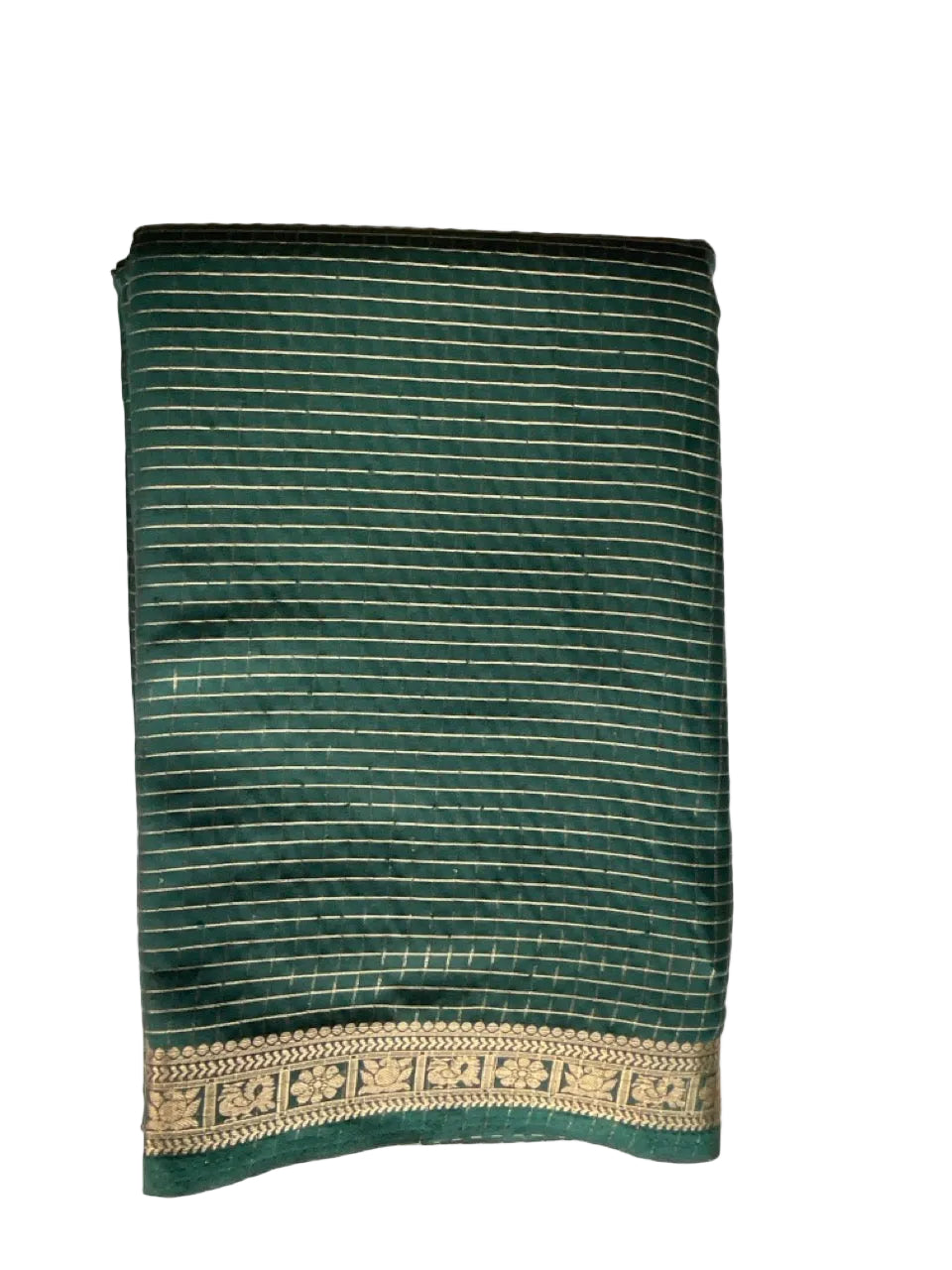 Green Checks Soft Crepe aariyaa Saree