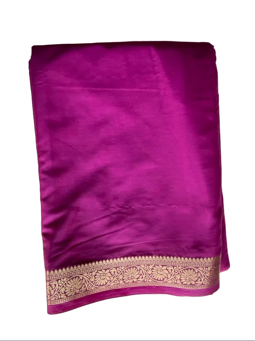 Purple Dual Shade Crepe aariyaa Saree