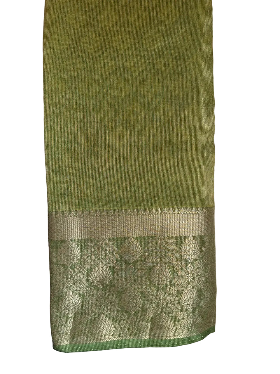 Parrot Green Soft Tissue Silk Aariyaa Saree