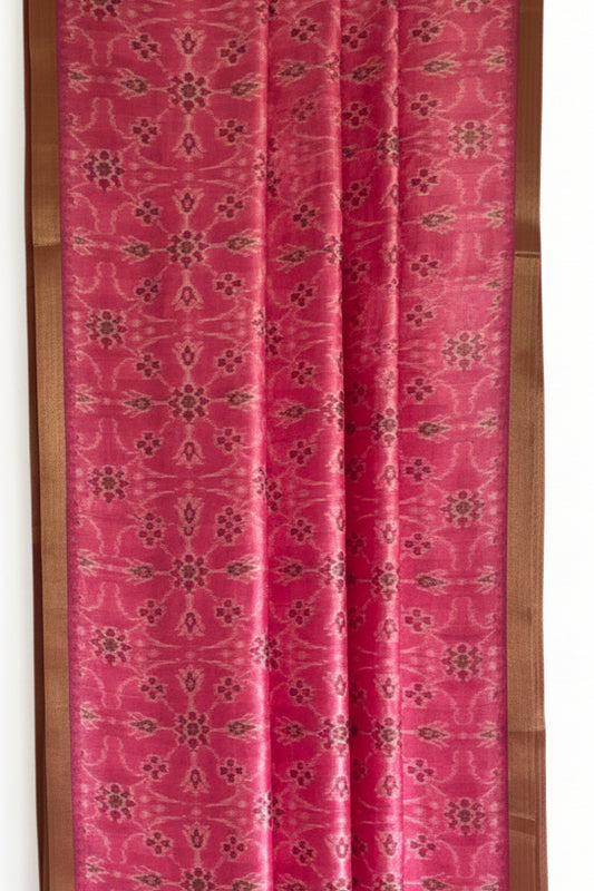Pink Patola Soft Silk Saree