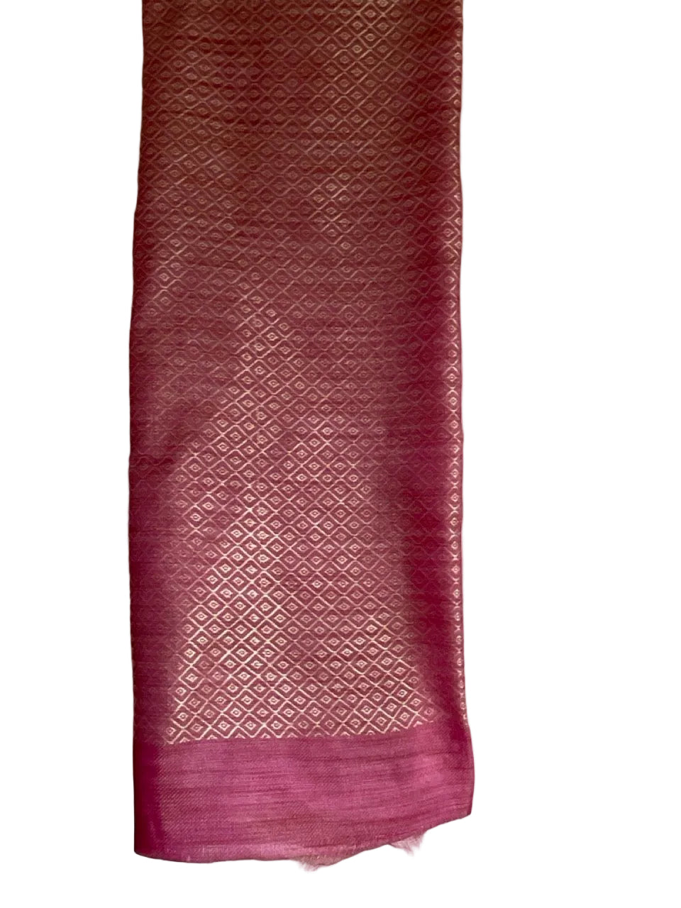 Pink Jacquard Tissue Silk Saree with Zari Border