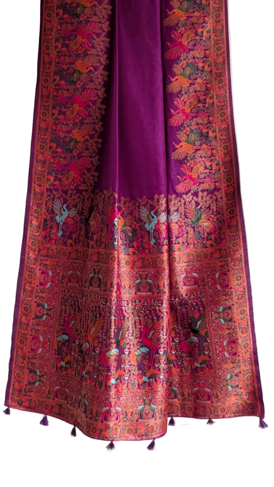 Purple Handwoven Soft Silk Saree