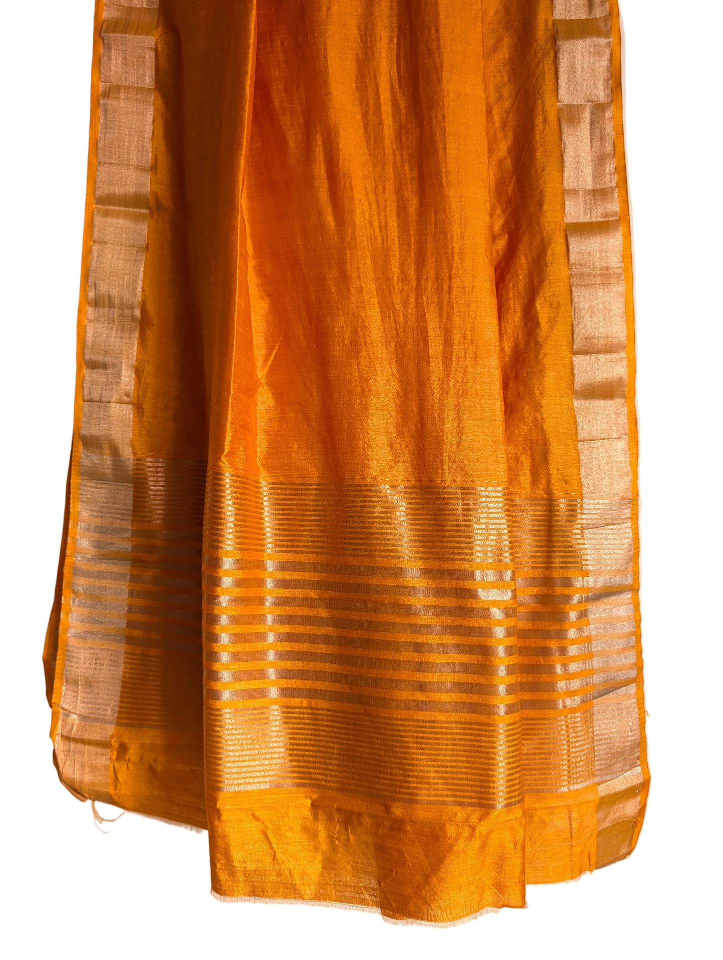 Yellow Jute Cotton Plain aariyaa Saree