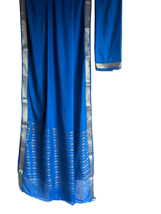 Royal Blue Crepe Saree
