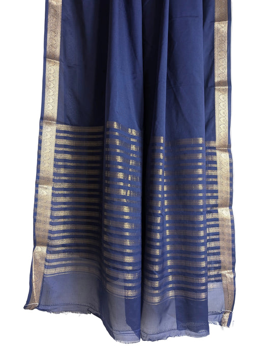 Blue Crepe Aariyaa Saree