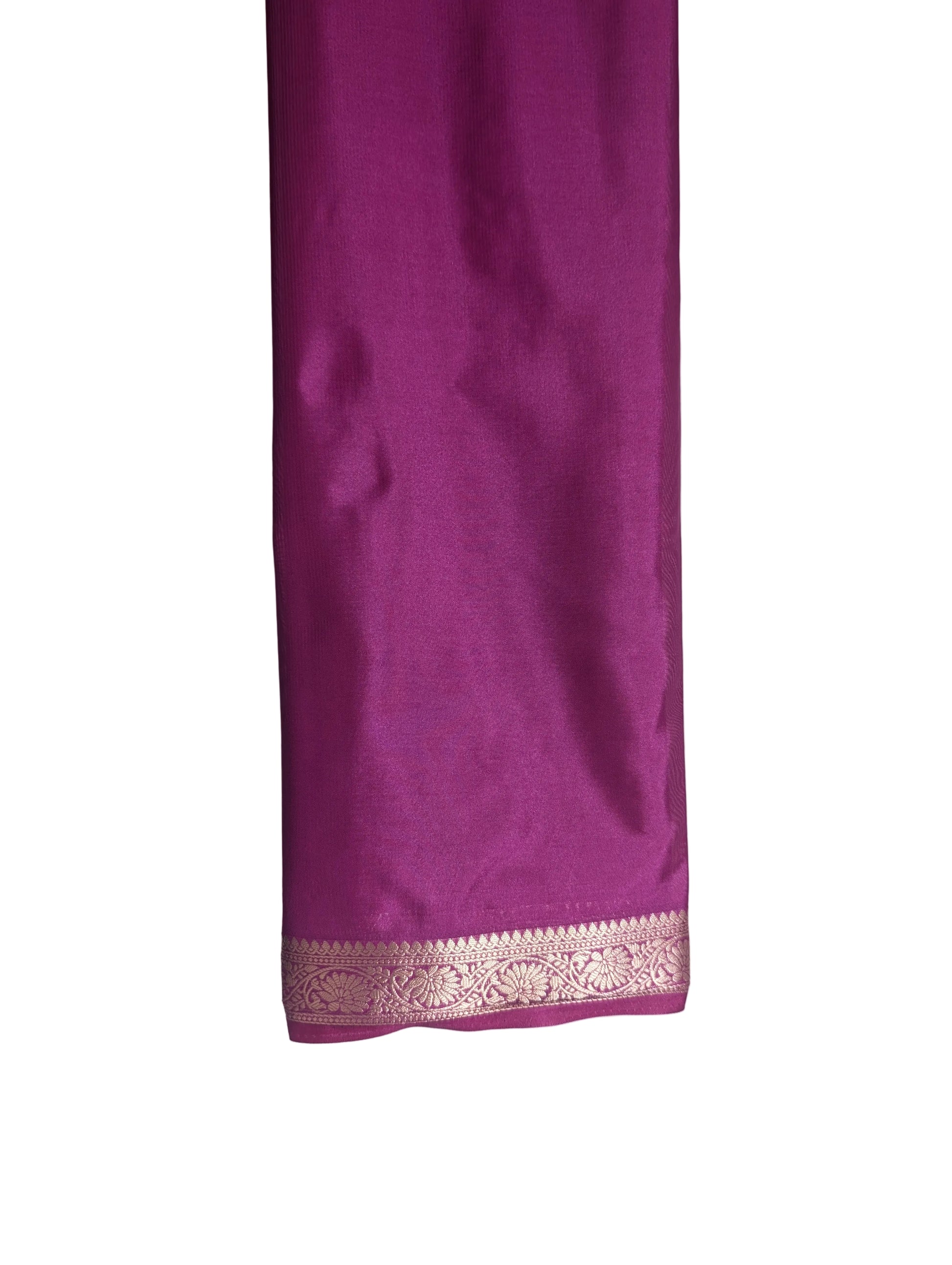 Blue and Purple Crepe Saree