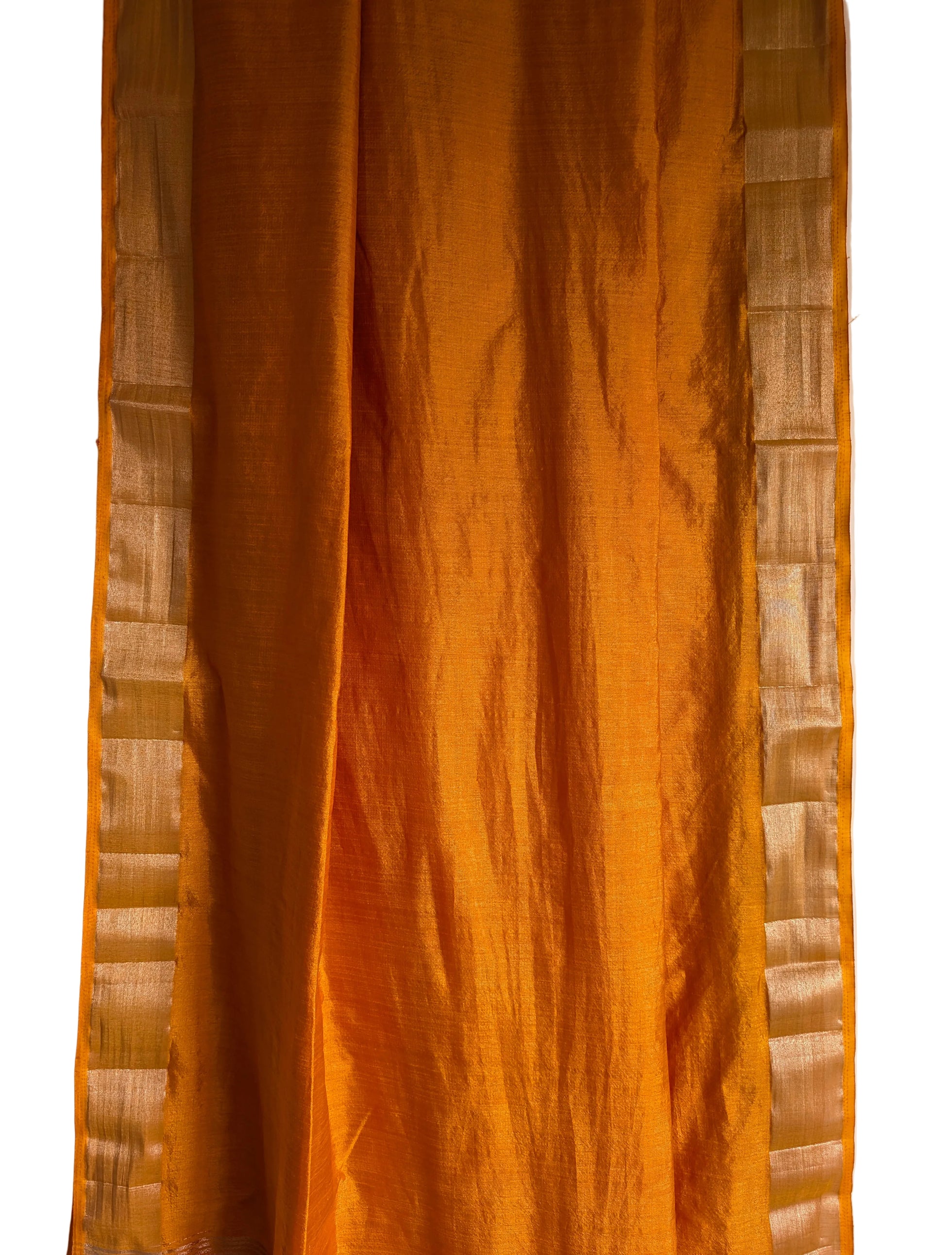 Yellow Jute Cotton Plain aariyaa Saree