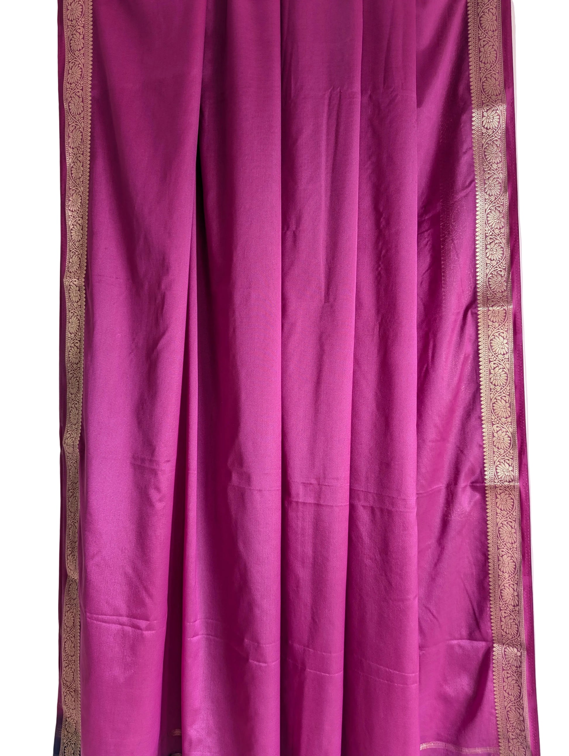 Purple Dual Shade Crepe aariyaa Saree