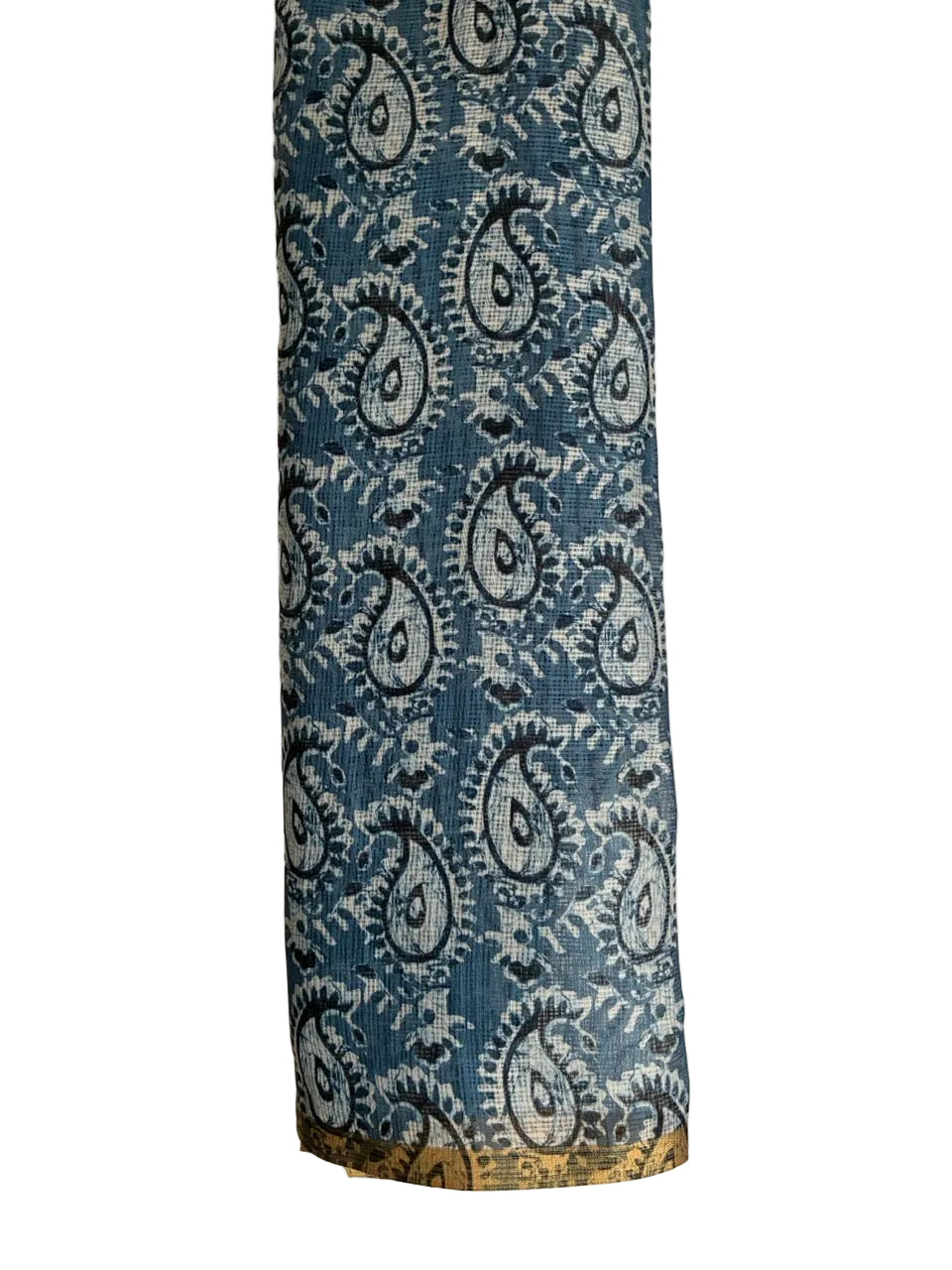 Blue Black Kota Doria Cotton aariyaa  Saree
