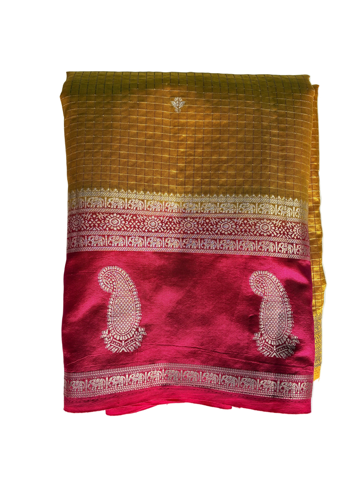 Unstitched red blouse piece with mango border perfect for festive wear and daily wear Aariyaa sarees Bengaluru
