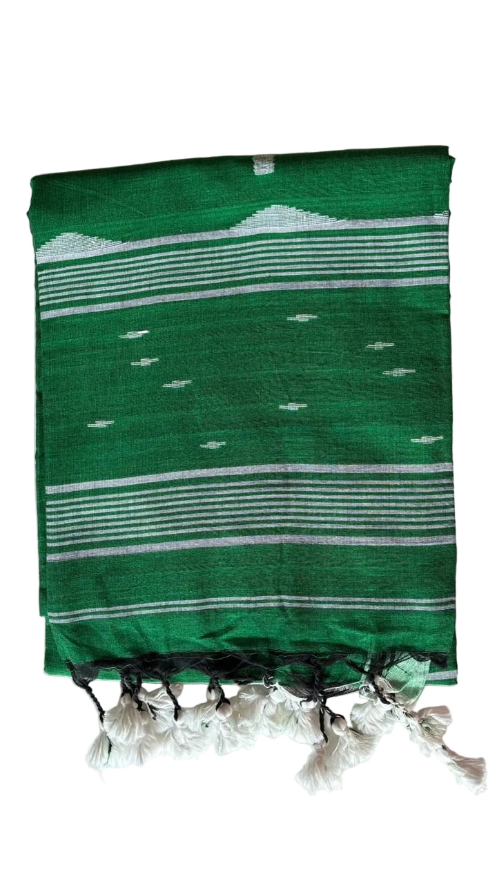 Bengal Cotton Green Saree