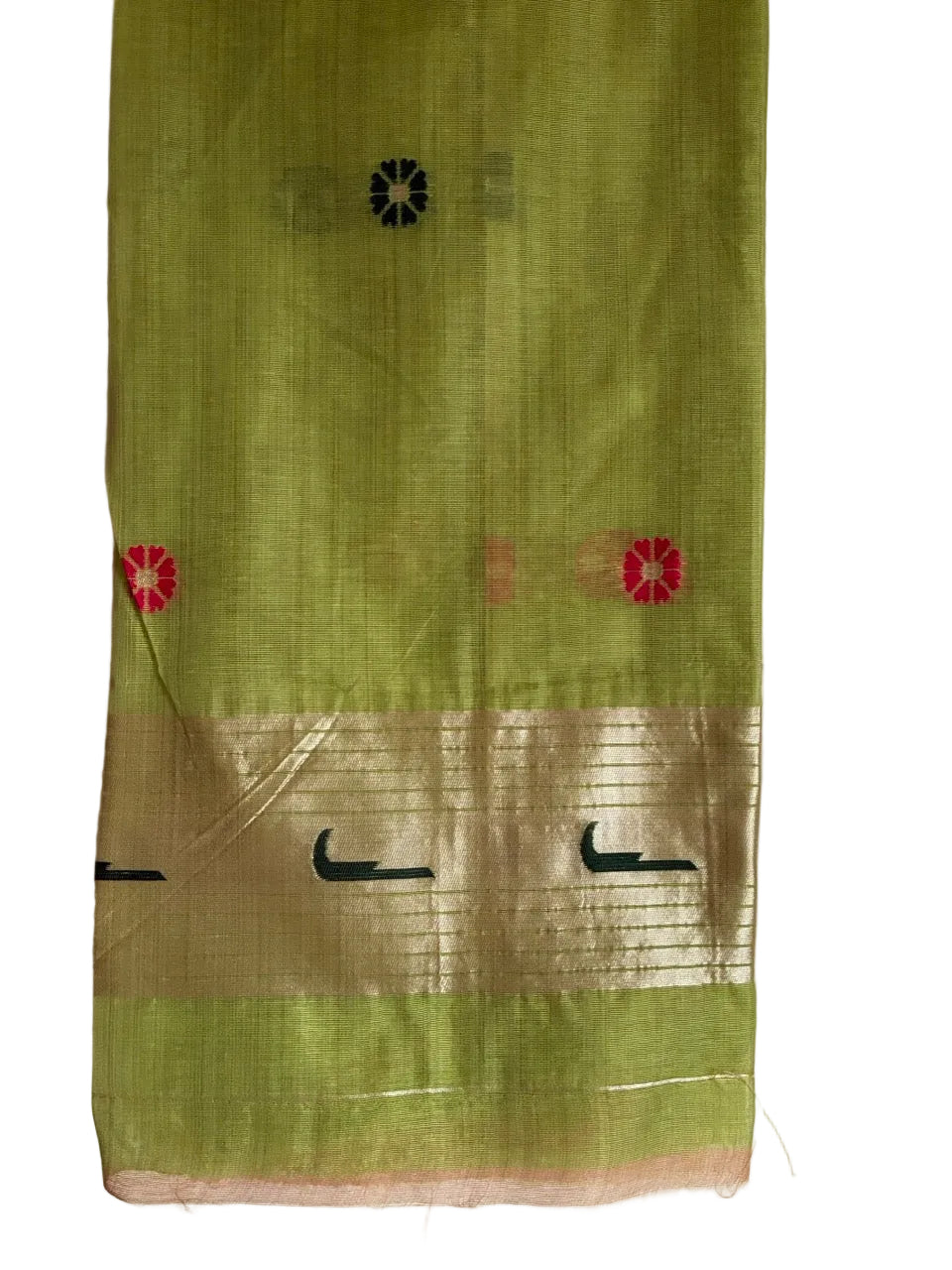 Green Paithani Multicolor Saree