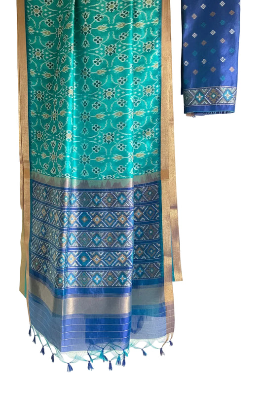 Blue Patola Silk Saree