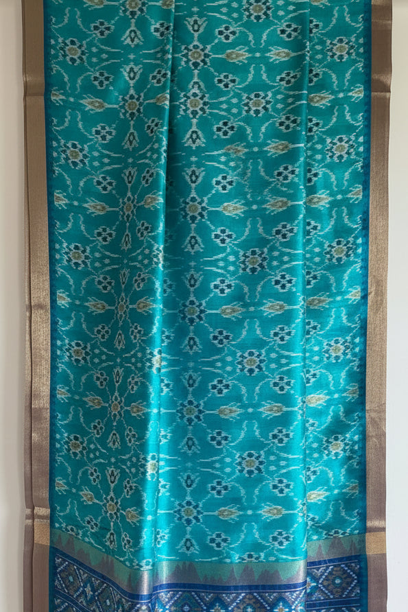 Blue Patola Silk Saree