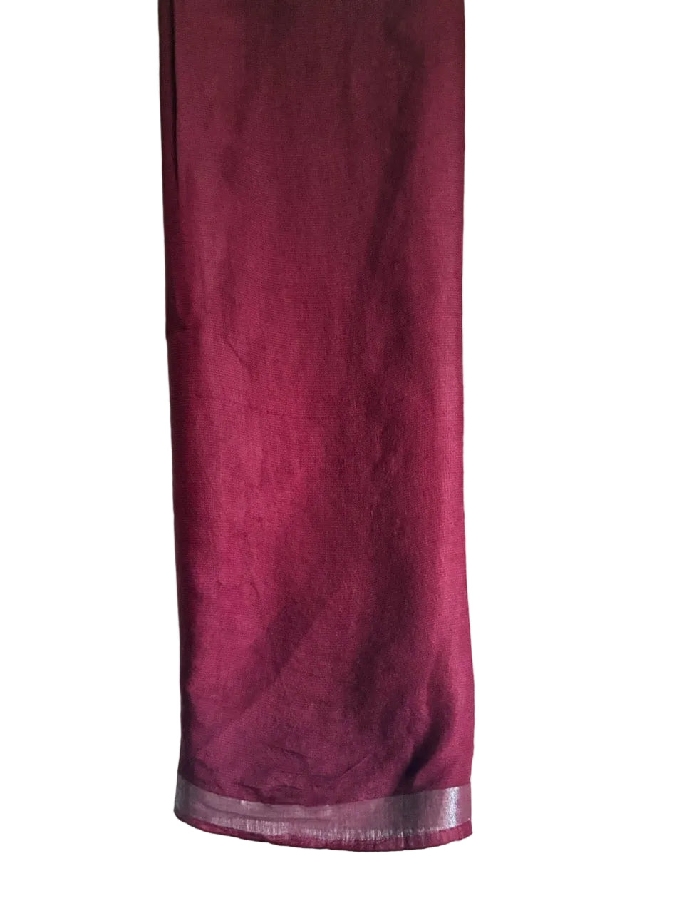 magenta Mul Cotton Checks Saree