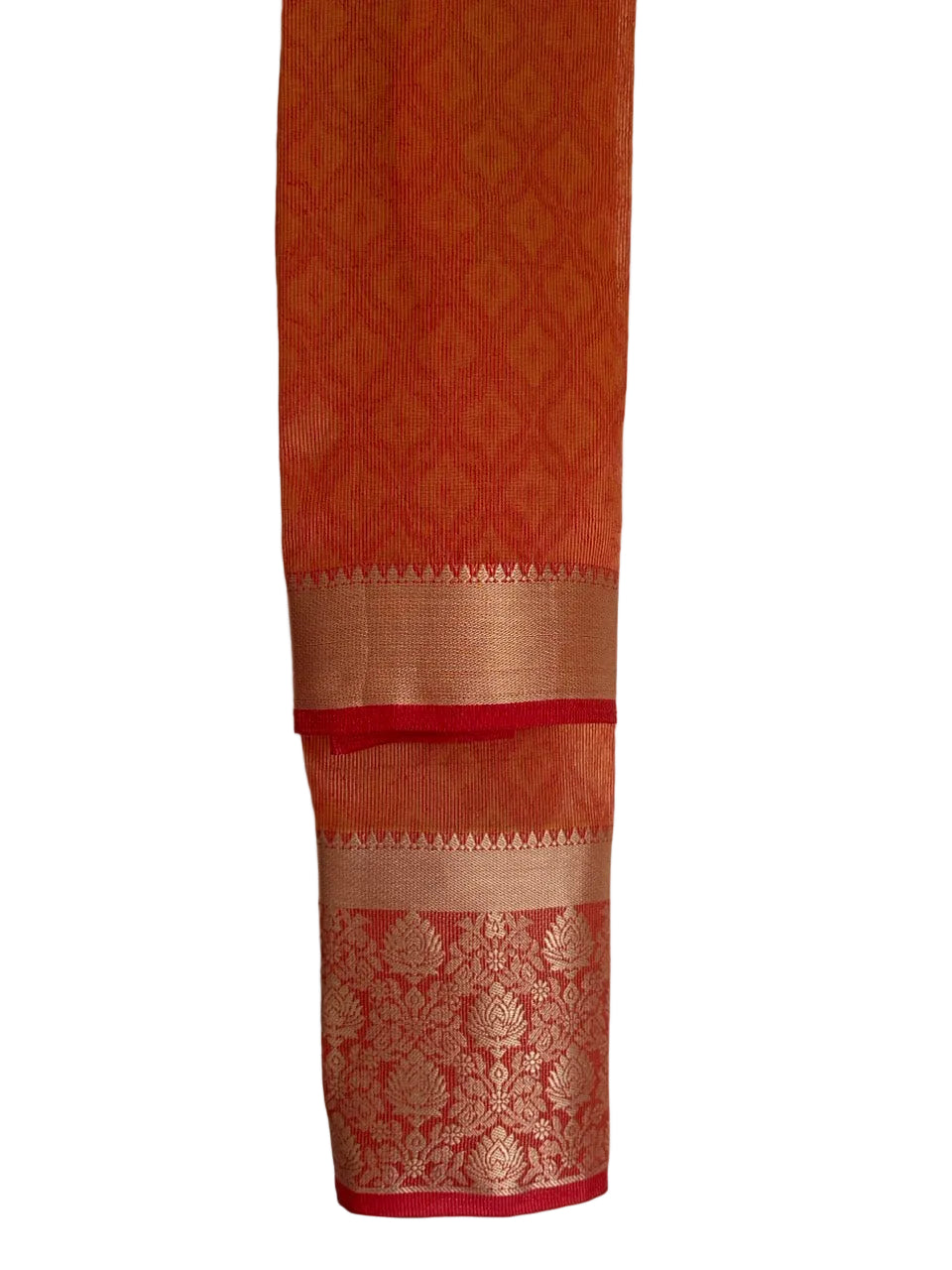 Orange Tissue Silk Saree
