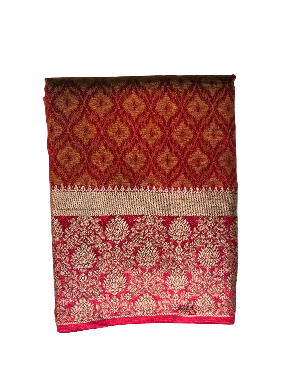 Orange Tissue Silk Saree