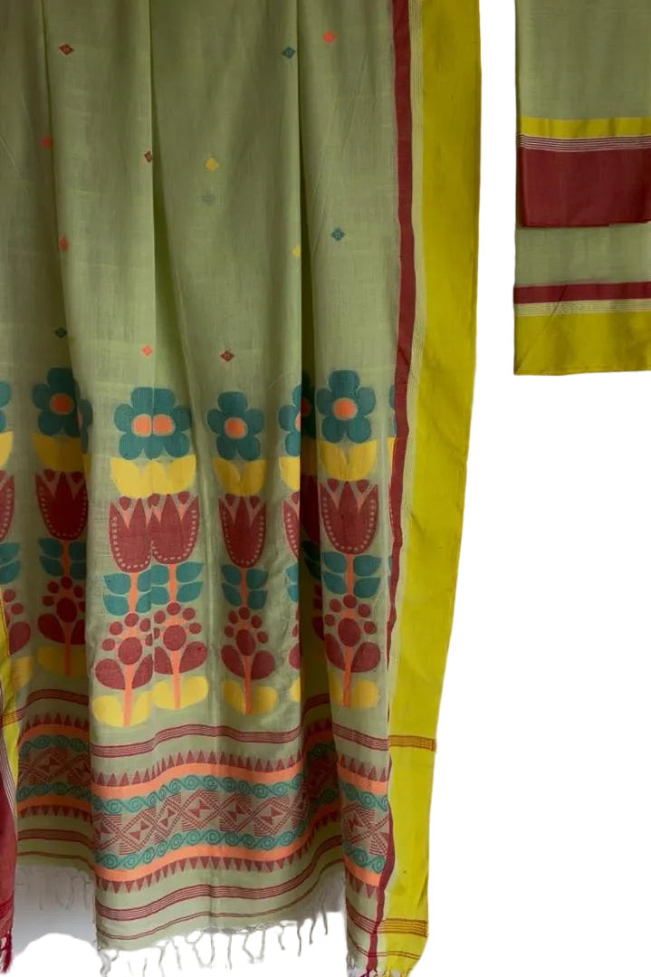 Green Bengal Cotton Saree