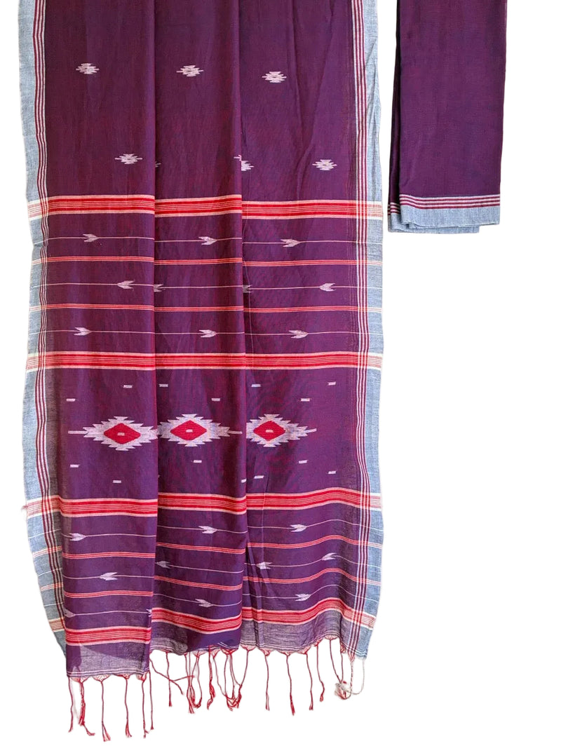 Purple Bengal Cotton Saree