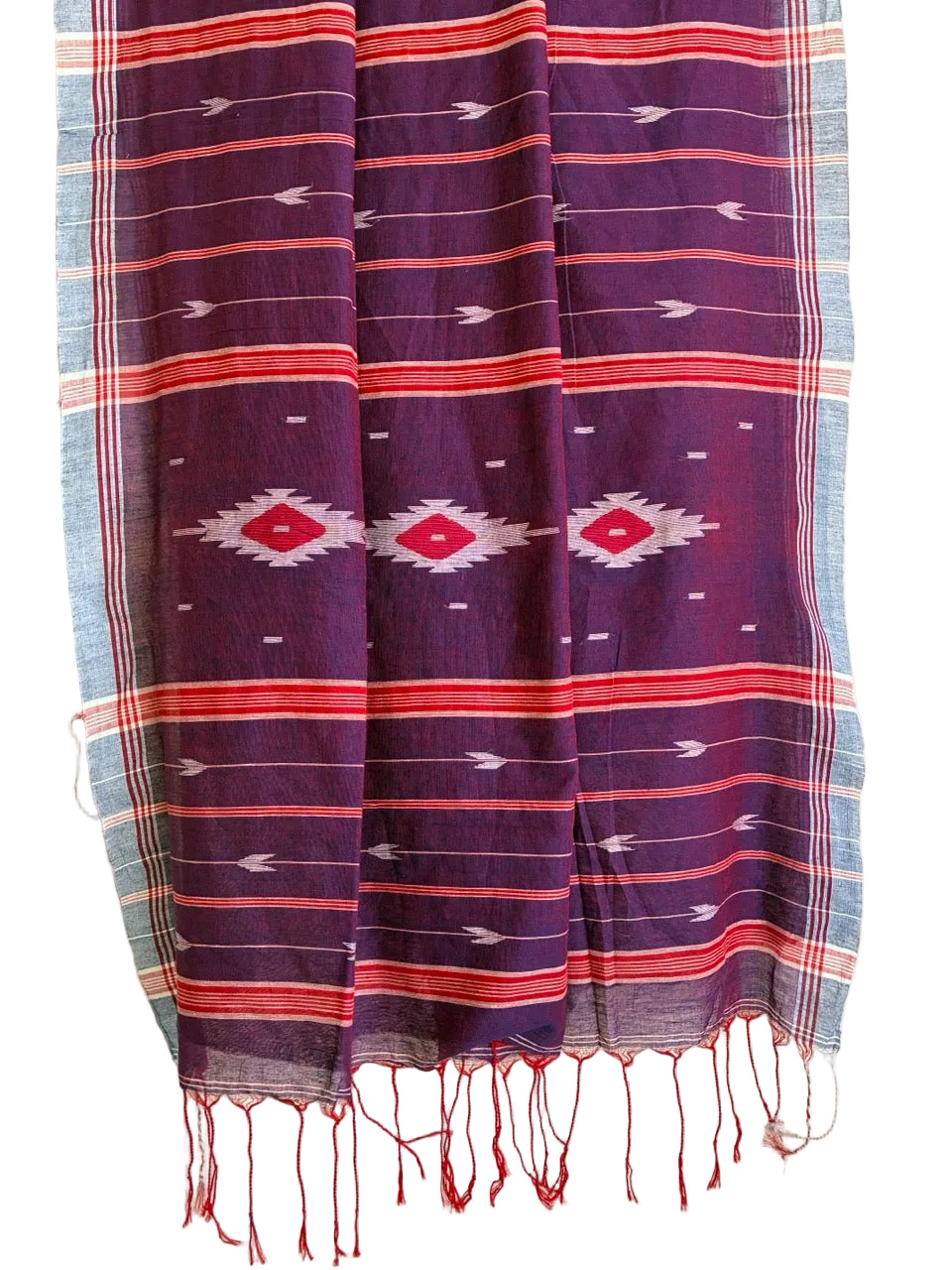 Purple Bengal Cotton Saree
